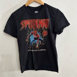 Marvel Spider-Man Black Graphic Tee Small Boys 34/36
